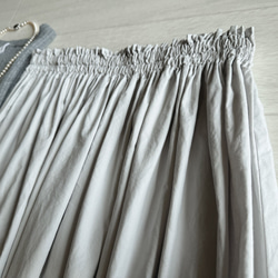 キレイめに着れる♪タイプライターのギャザースカート　アイスグレー 8枚目の画像