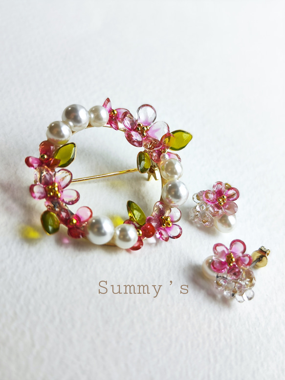 桜のブローチ（フォーマルな服装にもお使いいただけます) 5枚目の画像