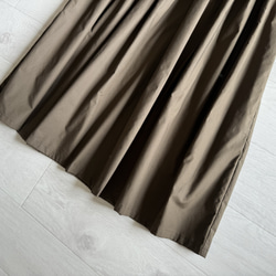 綺麗めに着れる♪タイプライターのギャザースカート　ショコラブラウン 10枚目の画像