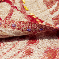 カシミア カシミア/ボイルドウールショール/ニットスカーフ/刺繍スカーフ/カシミアショール-フラワーメリノ クリスマスギフト交換 6枚目の画像