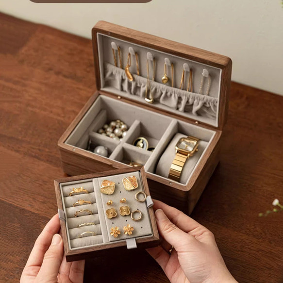 イヤリング ピアス 指輪 アクセサリーケース 間仕切り 大容量