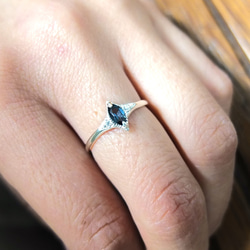 classical ring~blue topaz クラシカルリング　ロンドンブルートパーズ 4枚目の画像