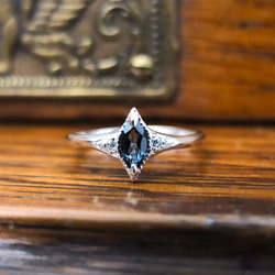 classical ring~blue topaz クラシカルリング　ロンドンブルートパーズ 1枚目の画像