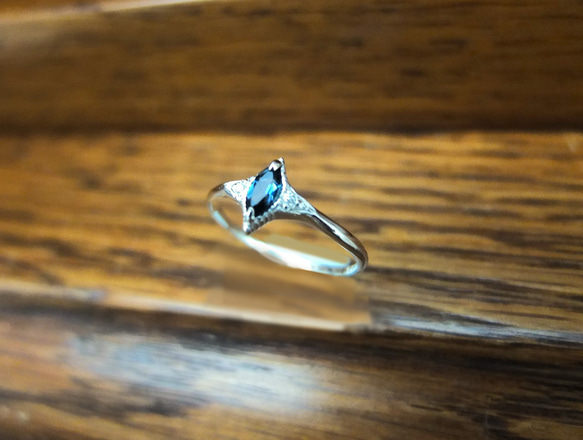 classical ring~blue topaz クラシカルリング　ロンドンブルートパーズ 3枚目の画像