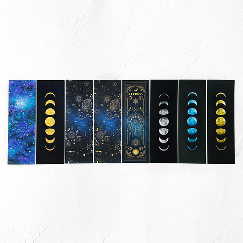 月の満ち欠け12星座のしおり / ブックカバー ブックマーク