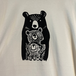 クマファミリー　レディースビッグシルエットTシャツ綿100％【S～4L】 4枚目の画像