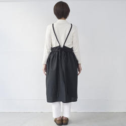 ワンピースエプロン  / onepiece apron　ブラック 7枚目の画像