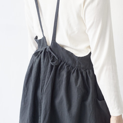 ワンピースエプロン  / onepiece apron　ブラック 14枚目の画像