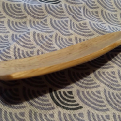 奥三河イシロノモリ産樫の木で作った、ターナーみたいな調理スプーン 5枚目の画像