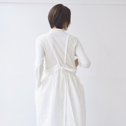 ワンピースエプロン  / onepiece apron　ホワイト 8枚目の画像