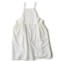 ワンピースエプロン  / onepiece apron　ホワイト 19枚目の画像