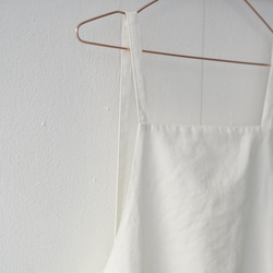 ワンピースエプロン  / onepiece apron　ホワイト 18枚目の画像