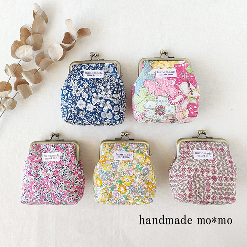 がま口ポーチ リバティ スリーピングローズ 3903 がま口 handmade mo