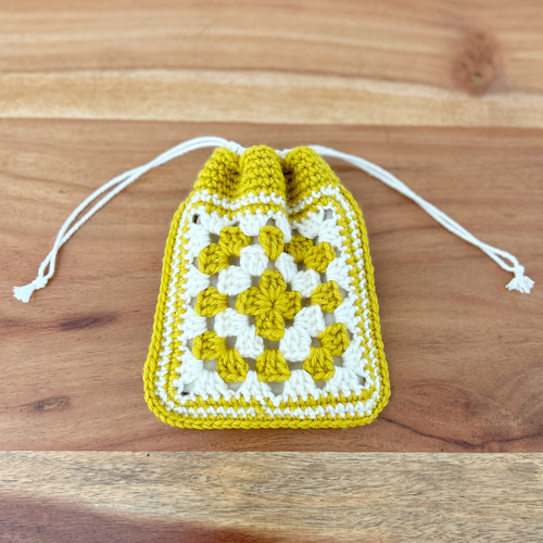 作り方動画付きキット：グラニースクエアの巾着 キット ドゥジャンテ