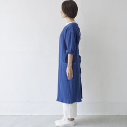 エプロンコート WG  / apron coat WG　ネイビー 3枚目の画像