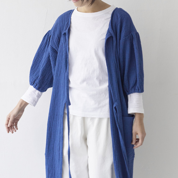 エプロンコート WG  / apron coat WG　ネイビー 11枚目の画像