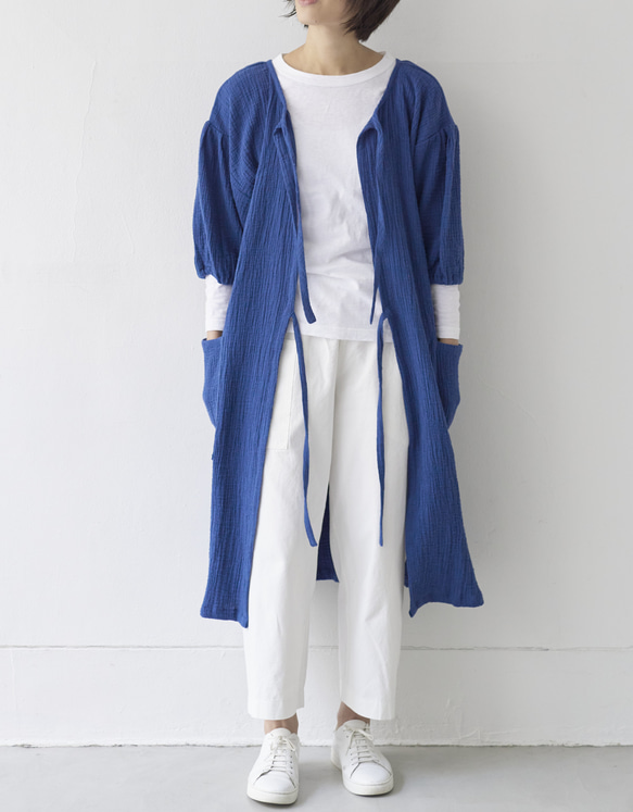 エプロンコート WG  / apron coat WG　ネイビー 10枚目の画像