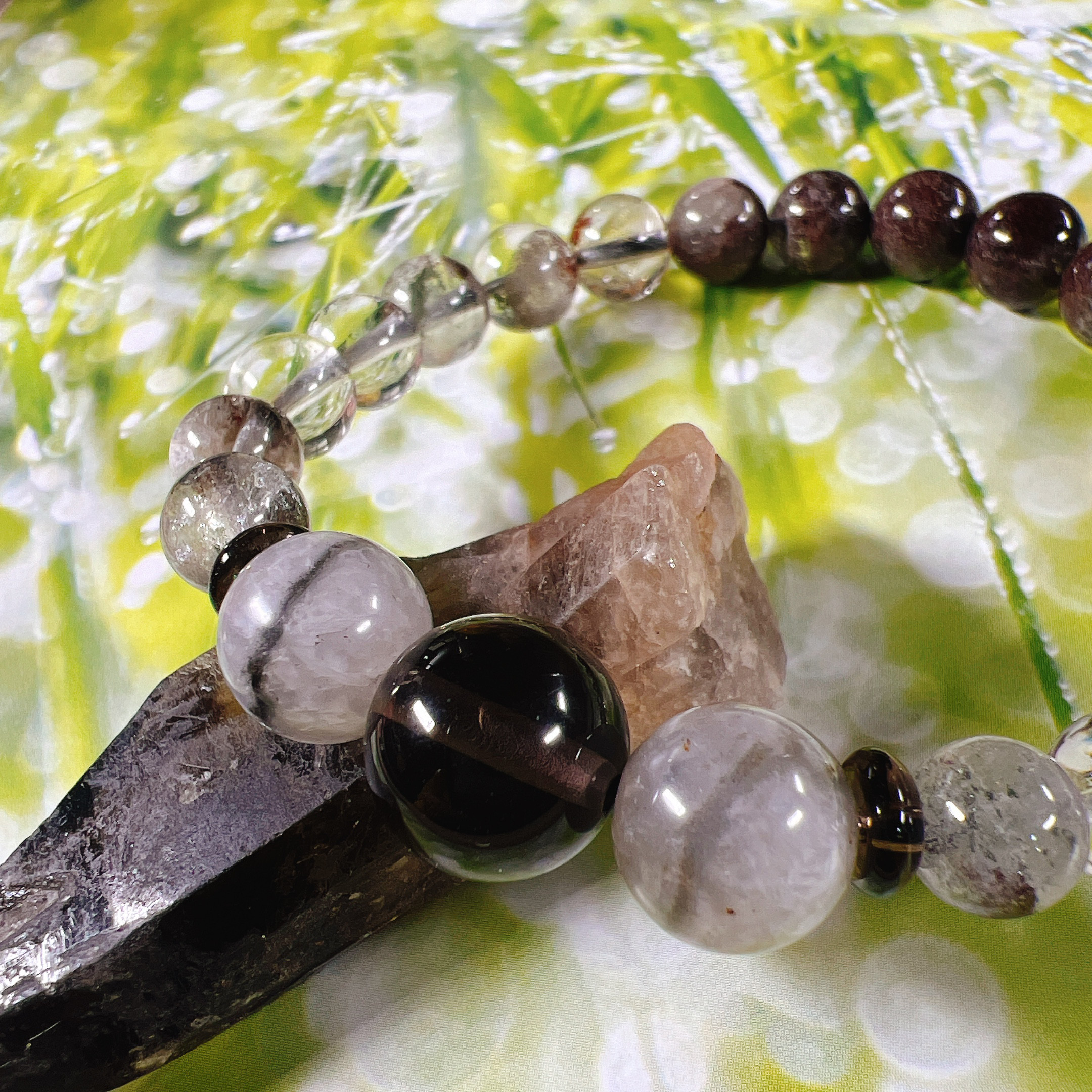 【心身を整え、自然体の自分へ】生命力サポート☆イジェン水晶×アイスオブシディアン×ガーデンクォーツ