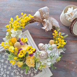 バレンタインリース(18cm)＊真っ赤なハートのバレンタインピルエット