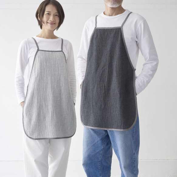 パイピングエプロン WG+ポーチ  / piping apron WG+pouch　チャコール 16枚目の画像