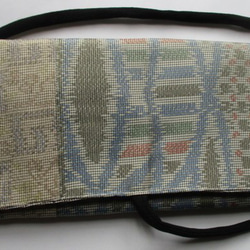 ７６１６　色大島紬の着物で作った和風財布・ポーチ＃送料無料 3枚目の画像