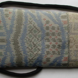 ７６１６　色大島紬の着物で作った和風財布・ポーチ＃送料無料 4枚目の画像