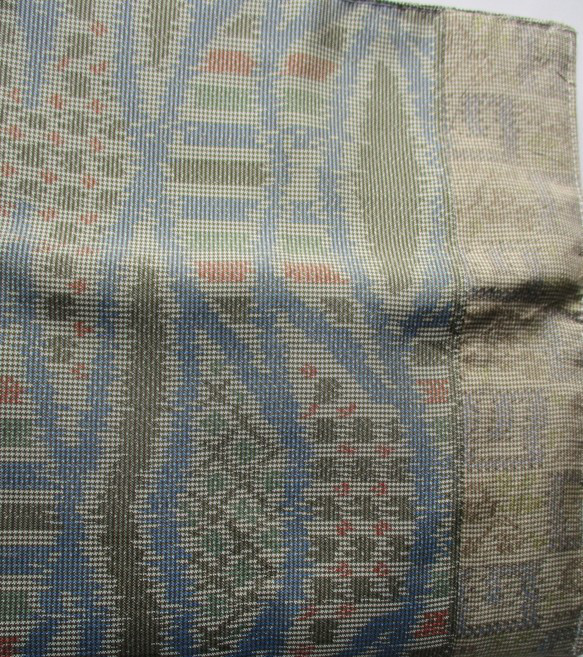 ７６１６　色大島紬の着物で作った和風財布・ポーチ＃送料無料 10枚目の画像
