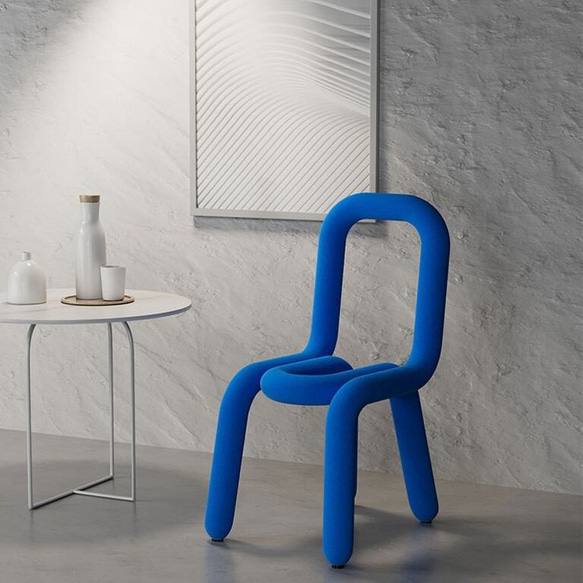 クリエイティブでモダンなデザインの椅子 やわらかく厚みのあるスポンジにカシミヤ生地を使用 三色 ch-643 6枚目の画像