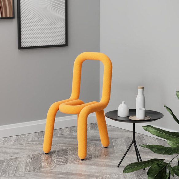 クリエイティブでモダンなデザインの椅子 やわらかく厚みのあるスポンジにカシミヤ生地を使用 三色 ch-643 5枚目の画像