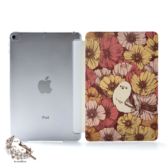 長尾iPad保護殼帶名字可愛iPadmini iPadpro小鳥粉紅花朵罌粟 第1張的照片