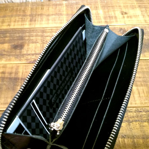 4色 栃木レザー ラウンドファスナー ロングウォレット 長財布 小銭入れ