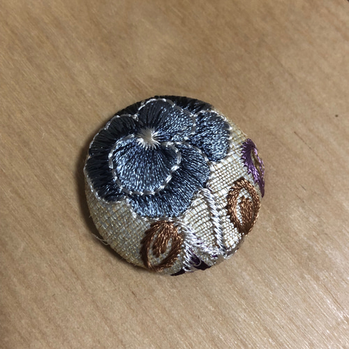 インド刺繍リボンくるみボタンヘアゴム2個セット ヘアゴム pupu 通販