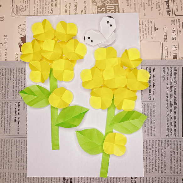 菜の花とちょうちょ 折り紙 ミニセット  保育園 デイ なのはな 壁面 3枚目の画像