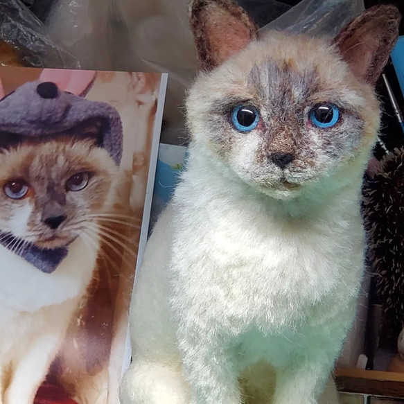 羊毛フェルトオーダーメイド、受注制作、羊毛フェルト犬、ペットロス 