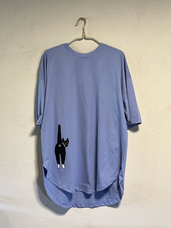 猫柄　レディースビッグシルエットTシャツ綿100％【S～4L】 2枚目の画像