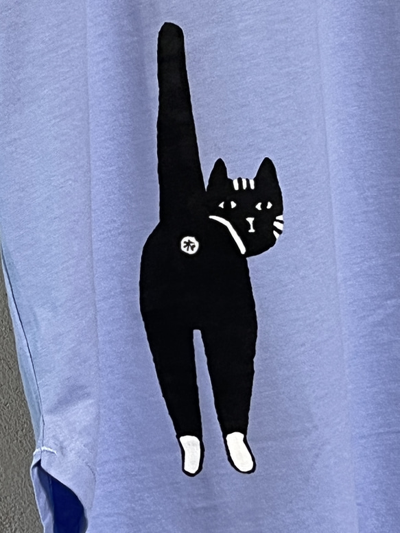 猫柄　レディースビッグシルエットTシャツ綿100％【S～4L】 3枚目の画像