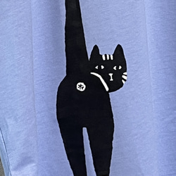 猫柄　レディースビッグシルエットTシャツ綿100％【S～4L】 4枚目の画像