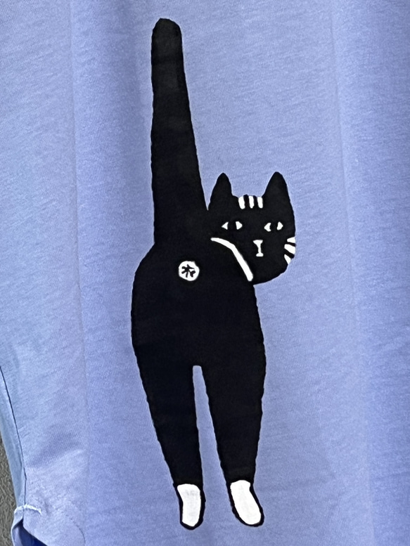 猫柄　レディースビッグシルエットTシャツ綿100％【S～4L】 4枚目の画像