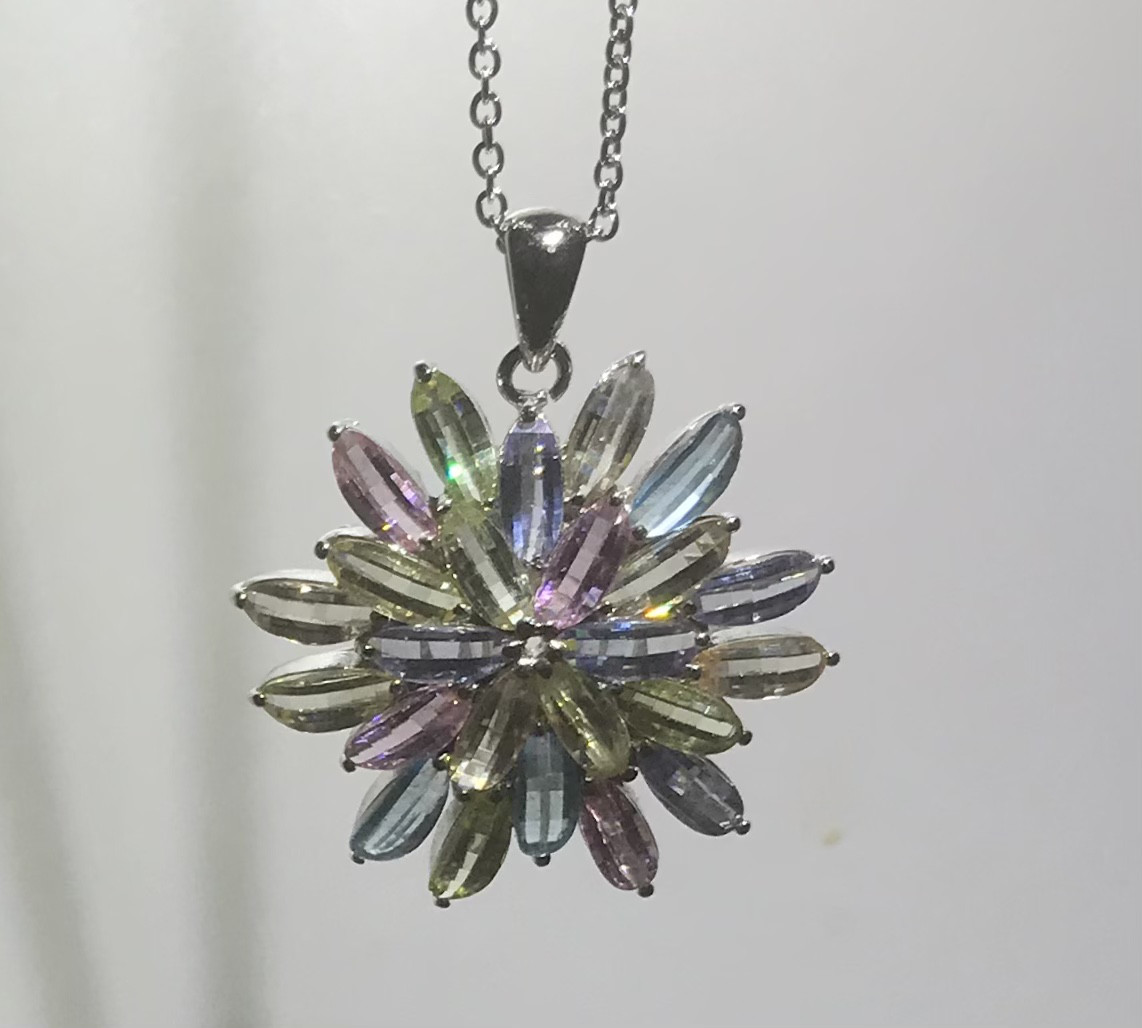 花開くマルチカラーペンダント