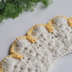 手編みのつけ襟スタイ　flowers 8枚目の画像