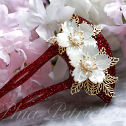 簪 和 K24GP 桜 かんざし バチ型 パール 簪 着物 髪飾り 留袖 着物 成人式 結婚式 卒業式 7枚目の画像