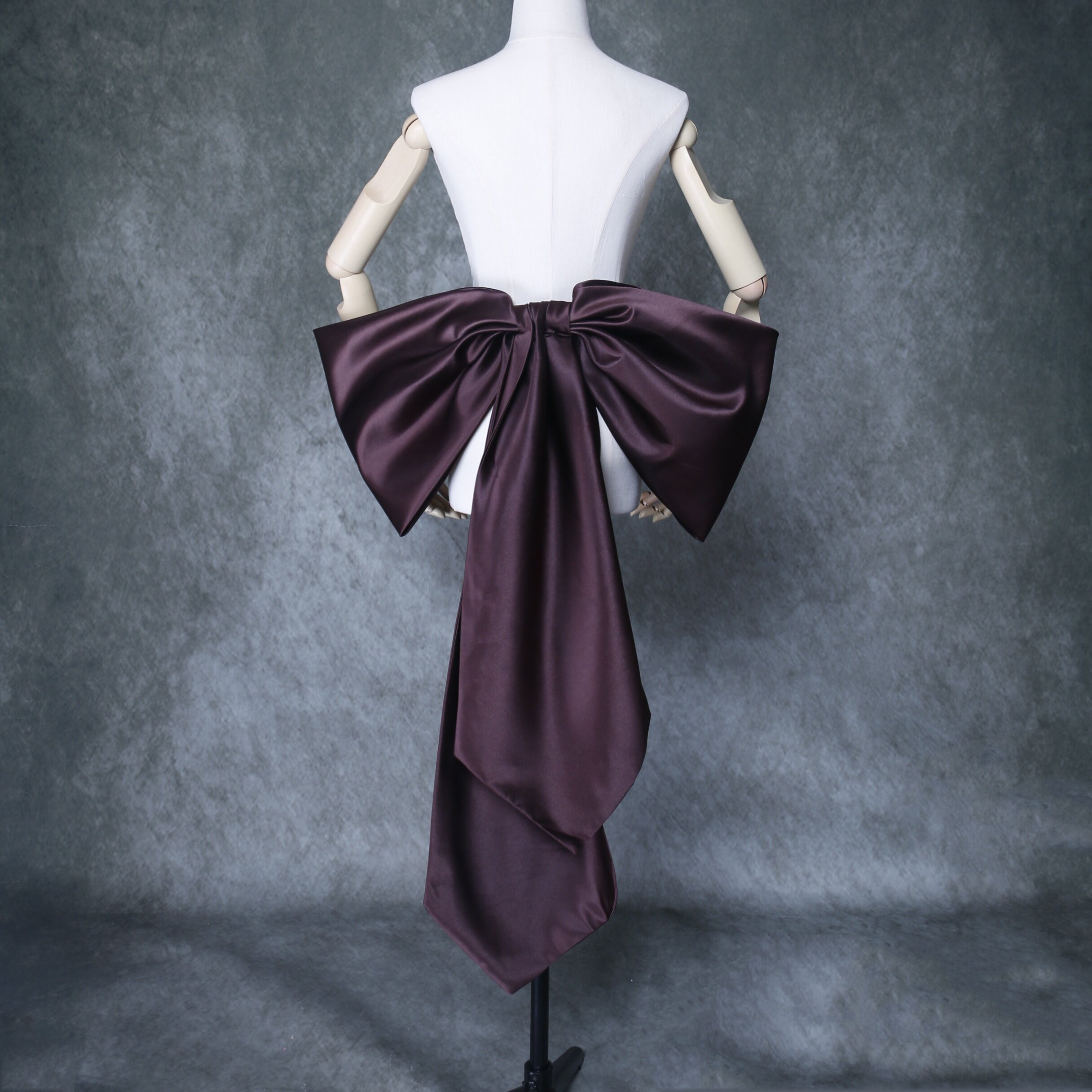 送料無料！ふっくら柔らかなバックリボン  ブラウン  取り外し  可愛い   プリンセスライン  演奏会/音楽会結婚式