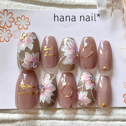 SALE ネイルチップ フラワーアートネイルチップ ネイルチップ