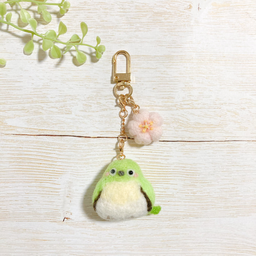 羊毛フェルト＊ふわふわメジロ(立体)
