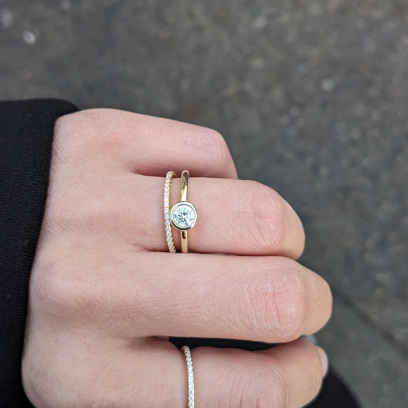 【７号~21号まで】moissanite un grain ring 【モアサナイト】 【送料無料】 5枚目の画像