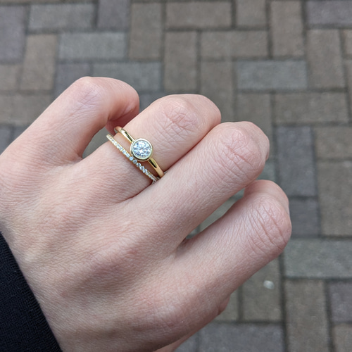 7号~21号まで】moissanite un grain ring 【モアサナイト