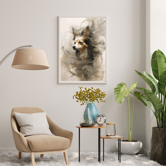 【KENSHIN (犬神) - チワワ犬 No.2】風水画 アートポスター 犬の絵 犬の絵画 犬のイラスト 7枚目の画像