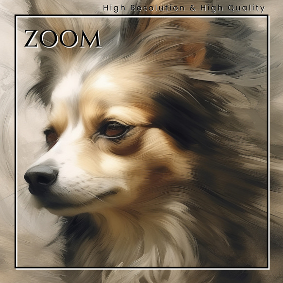 【KENSHIN (犬神) - チワワ犬 No.2】風水画 アートポスター 犬の絵 犬の絵画 犬のイラスト 3枚目の画像