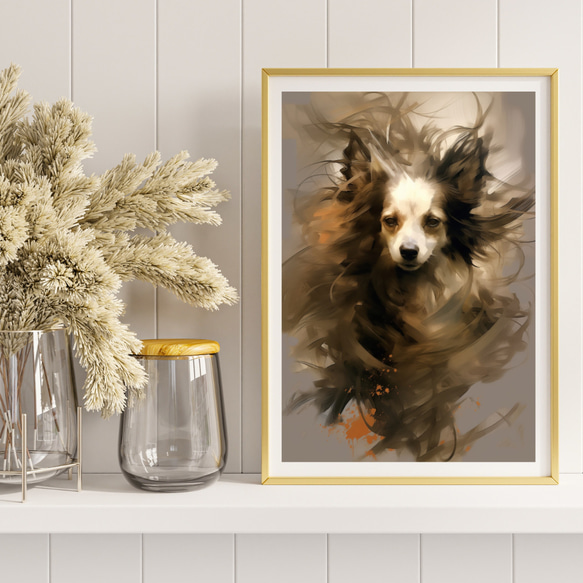 【KENSHIN (犬神) - チワワ犬 No.3】風水画 アートポスター 犬の絵 犬の絵画 犬のイラスト 8枚目の画像