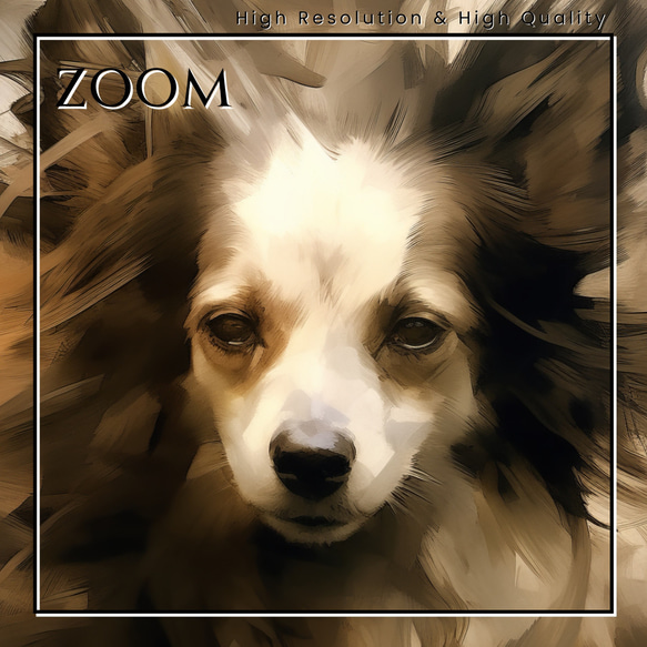 【KENSHIN (犬神) - チワワ犬 No.3】風水画 アートポスター 犬の絵 犬の絵画 犬のイラスト 3枚目の画像
